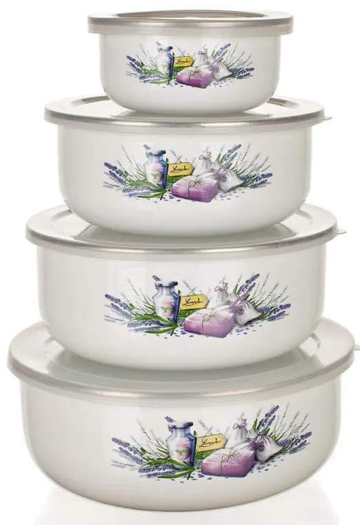Smaltované misky s viečkami Lavender, BANQUET