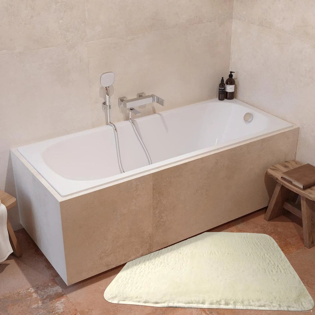 BO-MA, Kúpeľňová predložka Rabbit New ivory, 50x40, biela, kúpeľňa