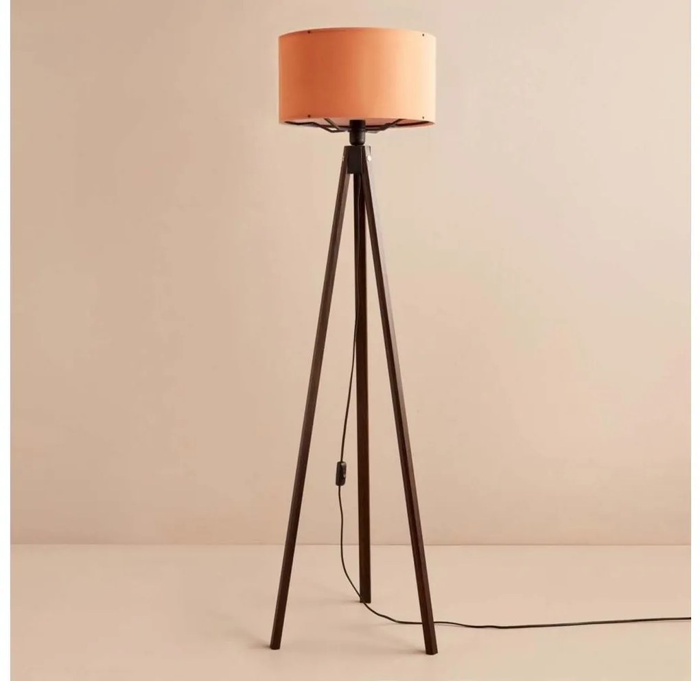 Stojacia lampa AYD 1xE27/40W/230V hnedá/oranžová
