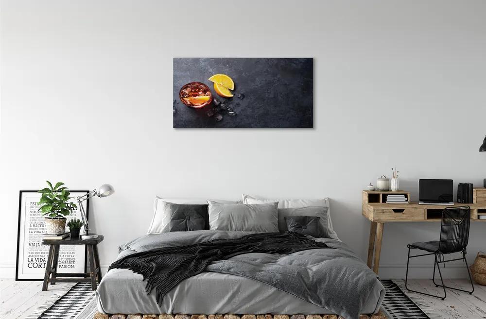 Obraz canvas Ľadový čaj citrón 125x50 cm