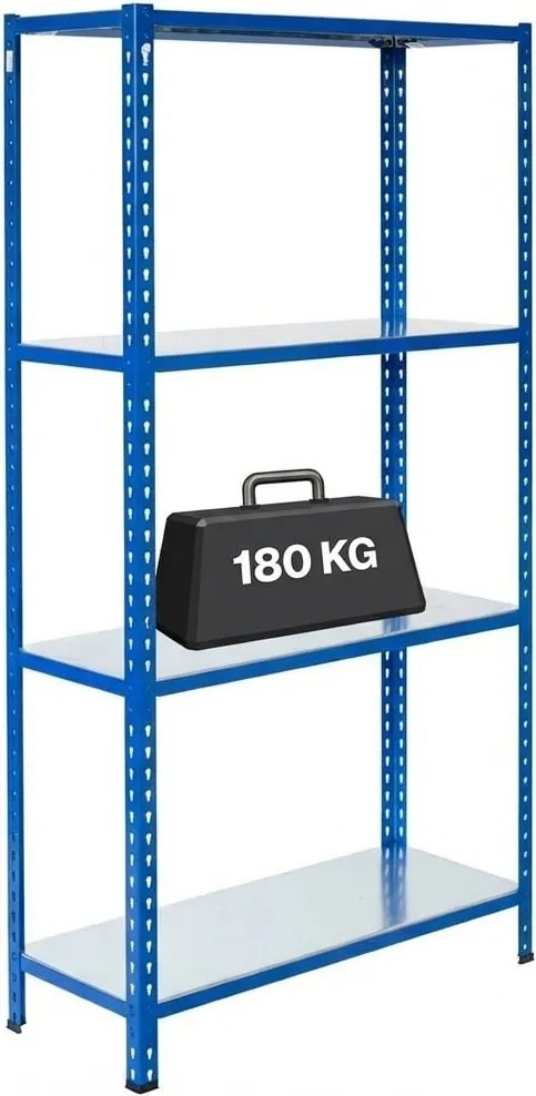 Bezskrutkový kovový regál L profil