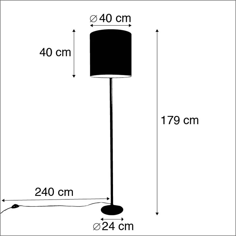 Botanická stojaca lampa zlatá s motýlikovým dizajnovým odtieňom 40 cm - Simplo