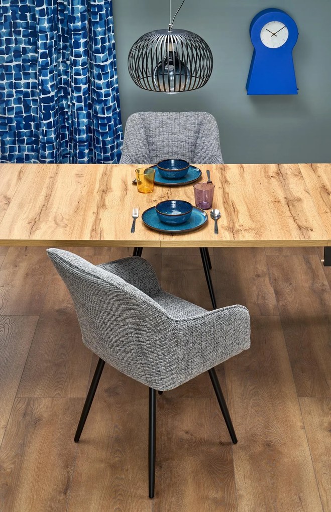 Rozkládací jídelní stůl Qubik 80/200 cm dub artisan/černý