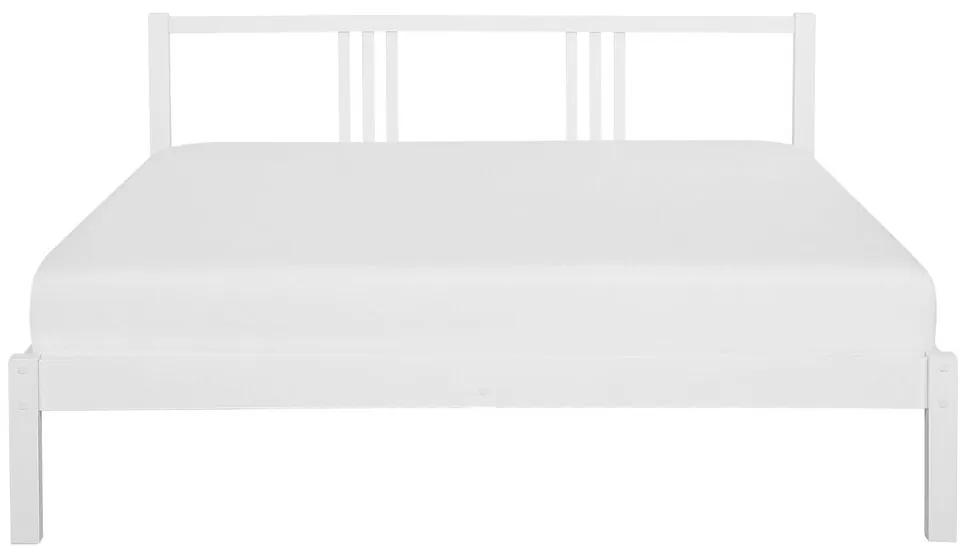 Manželská posteľ 160 cm VALLES (s roštom) (biela). Vlastná spoľahlivá doprava až k Vám domov. 1007548