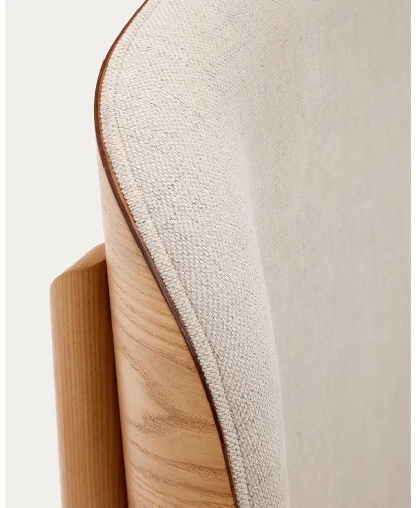 Dvojlôžková posteľ z jaseňového dreva s roštom v béžovo-prírodnej farbe 180x200 cm Octavia – Kave Home