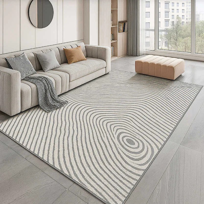 TZ Sivý obdĺžnikový pruhovaný koberec Strado Polo Cloud vzor zebra Rozmer: 160x230 cm