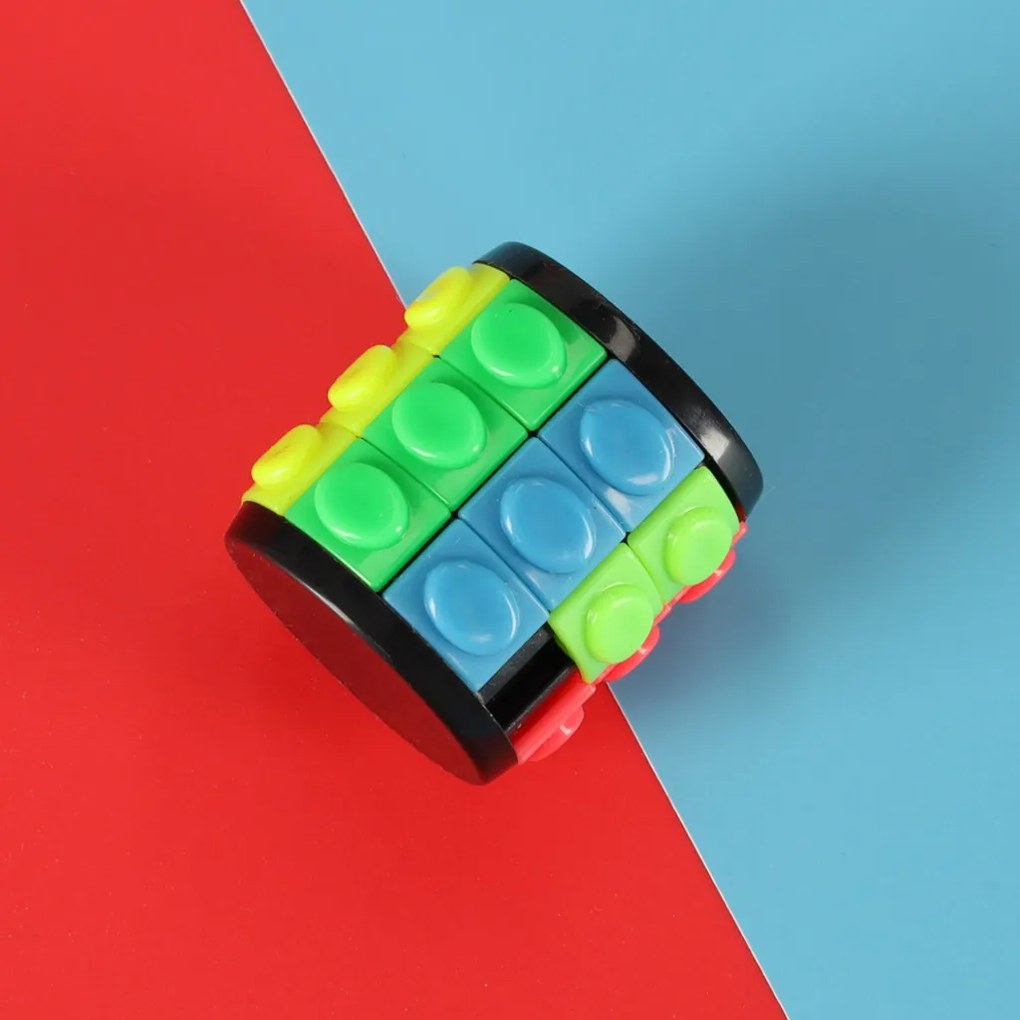 KIK Logický hlavolam - rotačný valec 3-vrstvový, farebný puzzle pre deti a dospelých