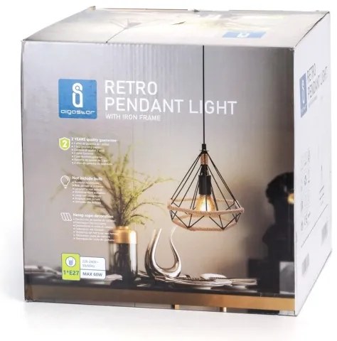 Aigostar - Luster na lanku 1xE27/60W/230V