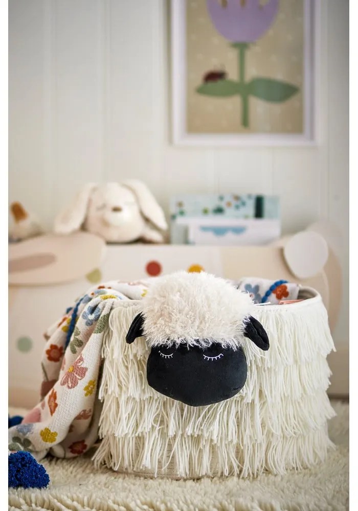 Biely látkový detský kôš na hračky 40x25x30 cm Dolly – Bloomingville Mini