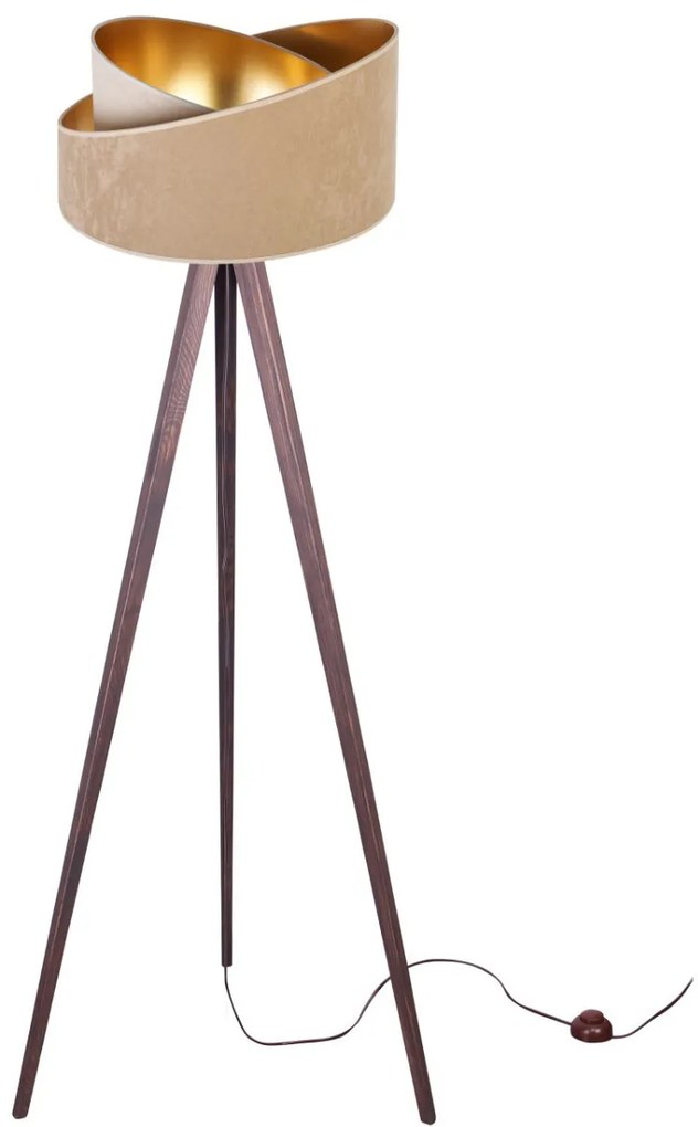 Stojacia lampa Mediolan, 1x textilné tienidlo (výber z 9 farieb), (výber zo 6 farieb konštrukcie)