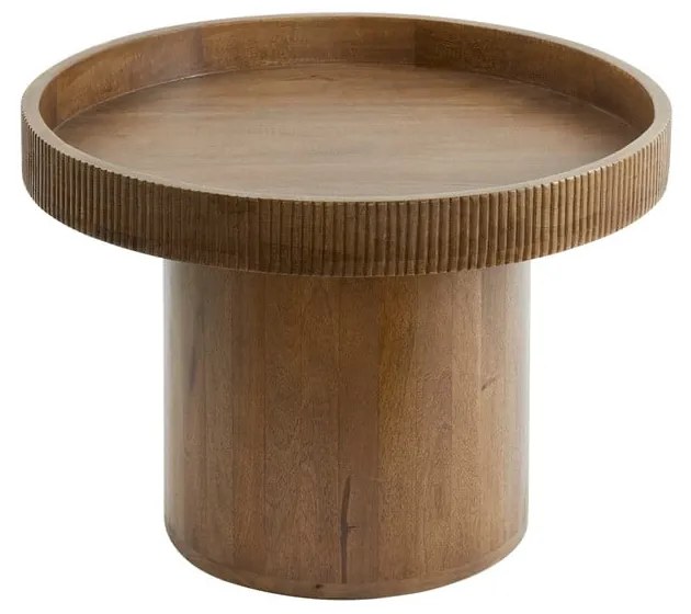 Okrúhly odkladací stolík z mangového dreva ø 60 cm Kalomo – Light &amp; Living