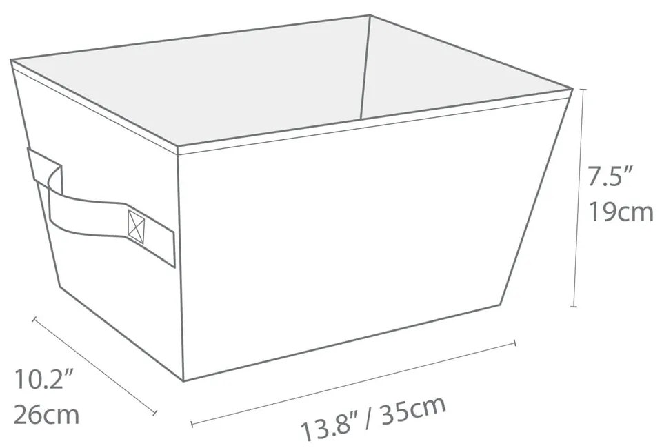 Béžový úložný koš Bigso Box of Sweden Tap, 26 x 19 cm