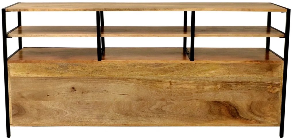 furniture-nabytek.cz - TV stolík masív kov a drevo mango 160x75x45