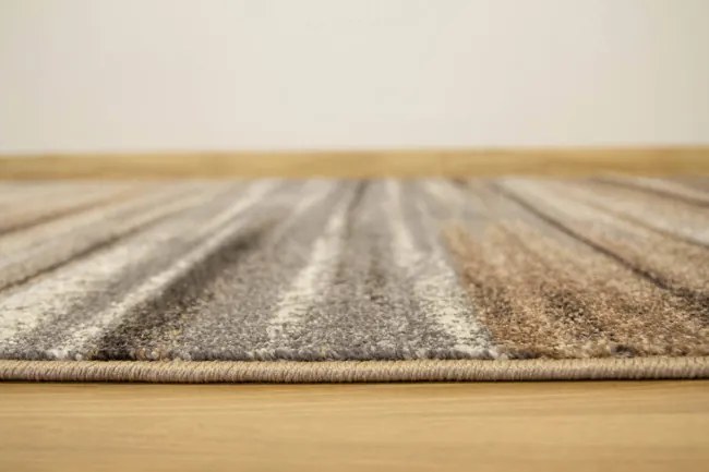 Koberec Mira 24046/163 Linie béžový / hnedý