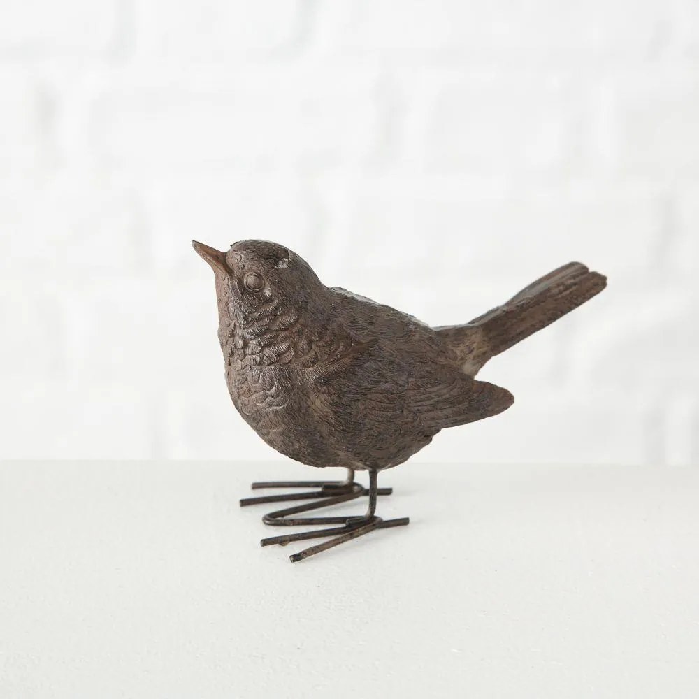 Záhradná figúrka z polyresinu Couple, sada 2ks, 7,5 cm, hnedá