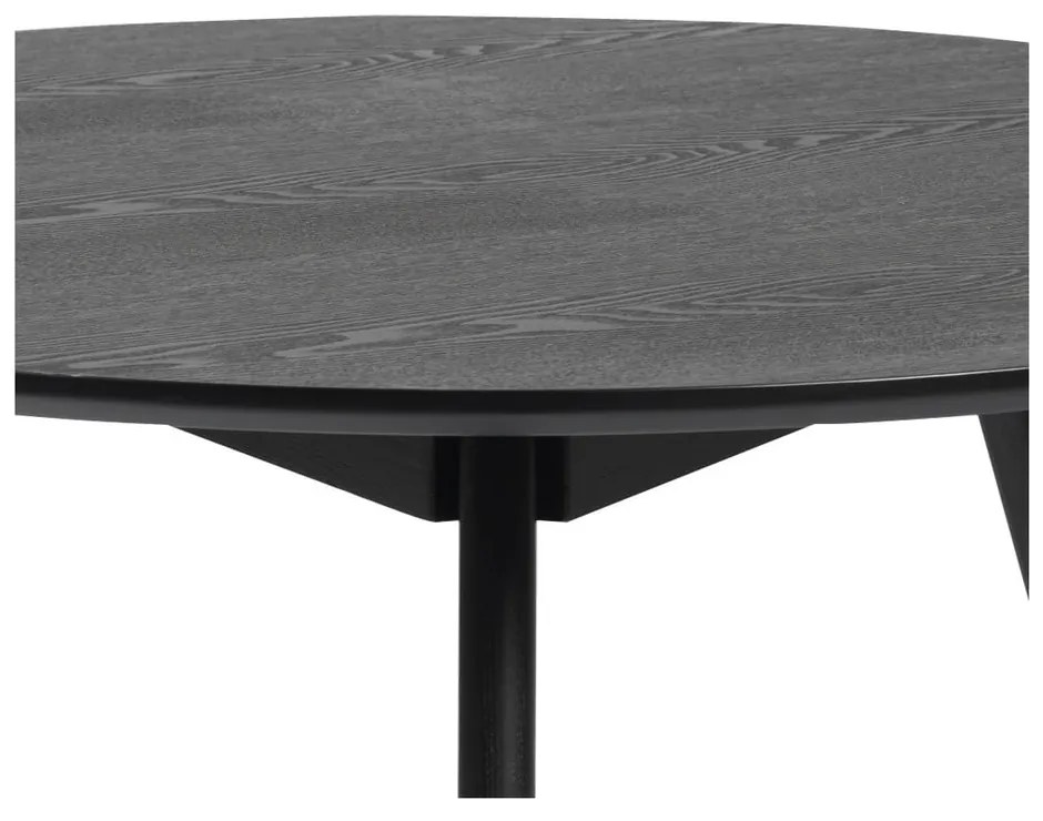 Čierny konferenčný stolík Rowico YuRAi , ⌀ 90 cm