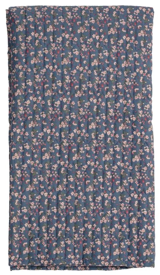 Bloomingville Prikrývka na posteľ s potlačou 200x140 cm modrá 31153835B