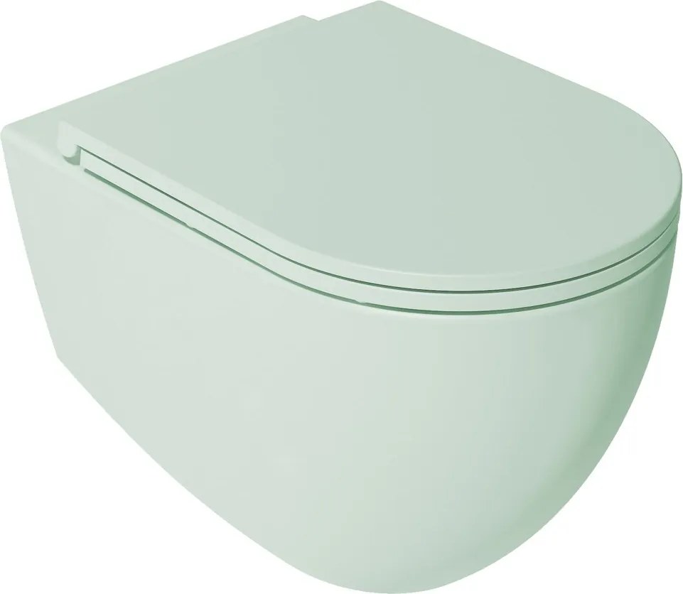Isvea Isvea, INFINITY WC sedátko SLIM, Soft Close, Easy Take, svetlá zelená, 40KF0542I