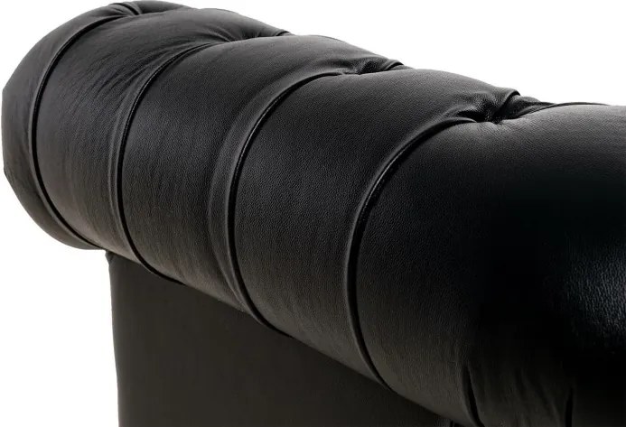 Kožené kreslo CHESTERFIELD, sivá (Rimini)