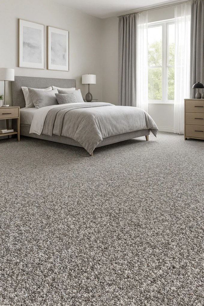 Metrážny koberec Malmo 2524, na mieru, šíře 3m,4m,5m, šedá, filc, obývacia izba, Lano