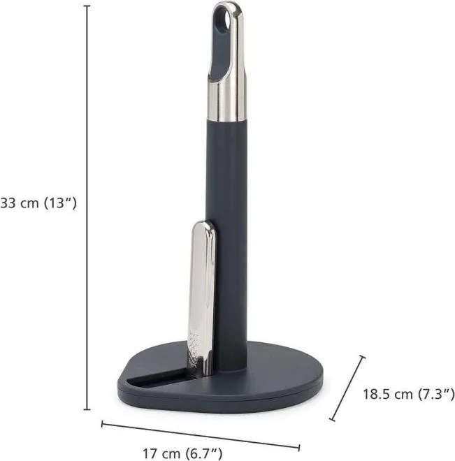 Tmavosivý plastový stojan na papierové utierky Hold – Joseph Joseph