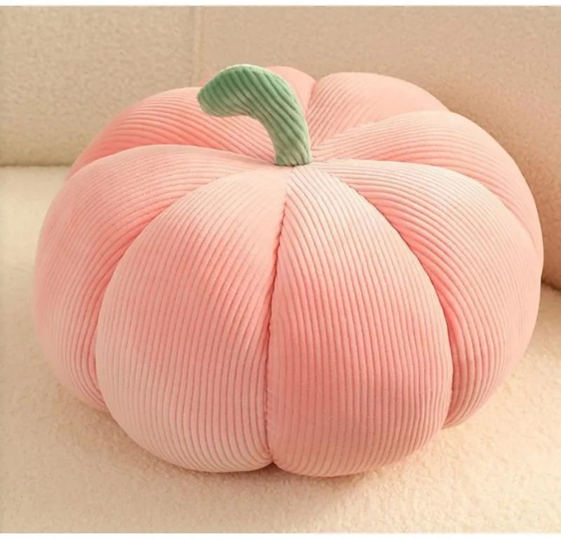 Dekoračný vankúš v tvare tekvice PUMPKIN 18 cm, ružový