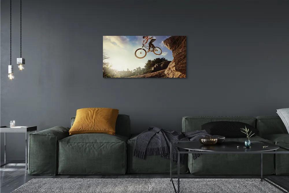 Obraz canvas Horský bicykel oblohy oblačno 100x50 cm