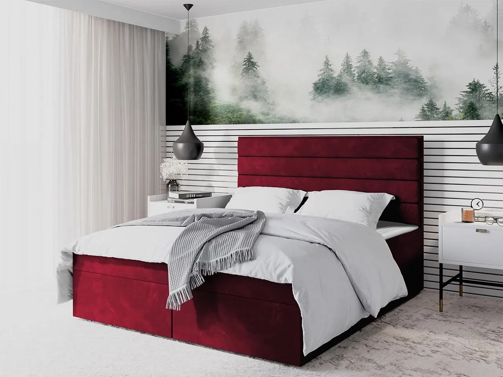 Kontinentálna posteľ Ansgan III, Dostupné poťahy: Itaka 48, Rozmer postele: 180x200