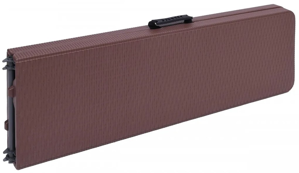 Cateringový set RATTAN stôl 180 cm a 2 lavice hnedý