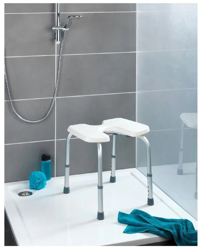 Stolička do sprchy Wenko Hygienic Stool White, 53 × 46 cm