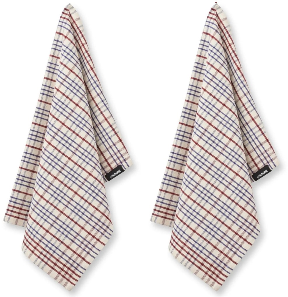 Humdakin Utierka z organickej bavlny Checkered Race – set 2 ks