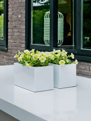 Fiberstone Glossy white balcony S 50x20x20cm