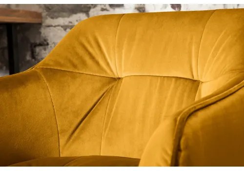 Barová stolička 40308 Loft Zamat Žltá  - Komfort-nábytok