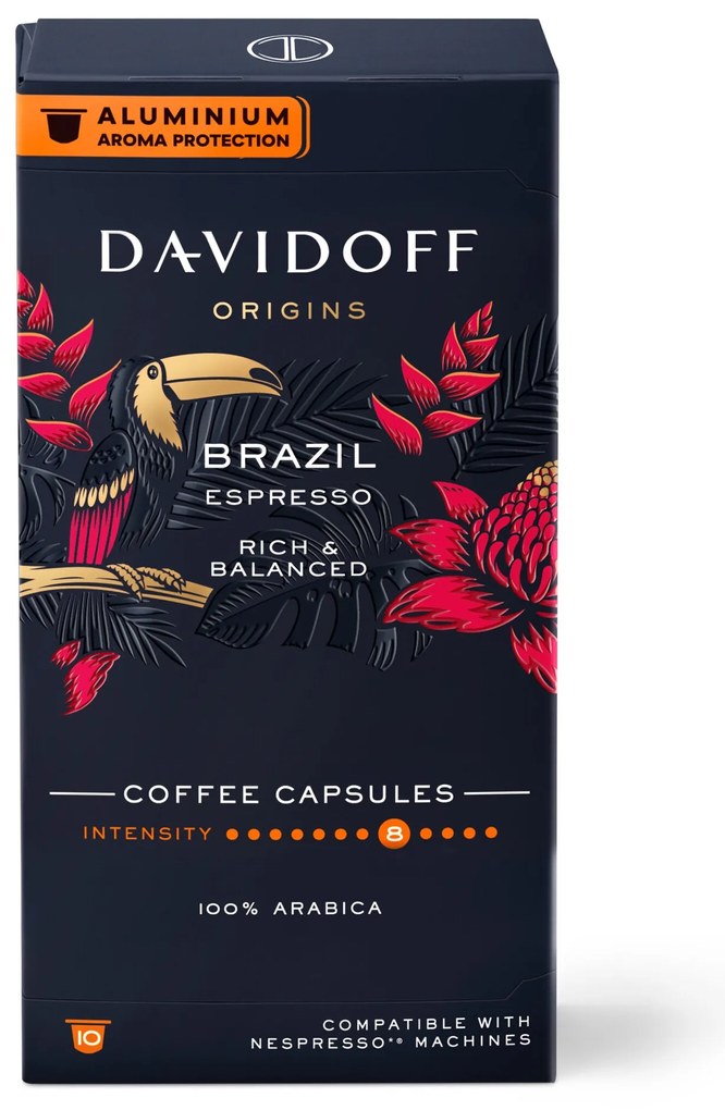 DAVIDOFF CAFÉ ORIGINS Brazil Espresso - 10 x 10 kapsúl