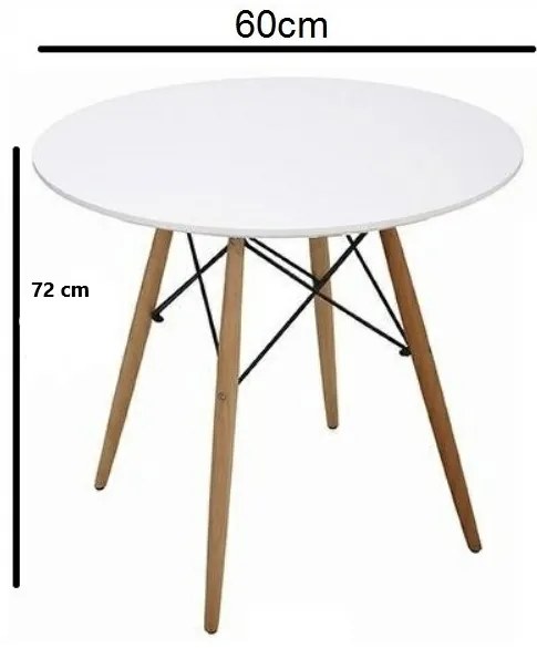 Bestent Jedálenský stôl 60cm Anello White