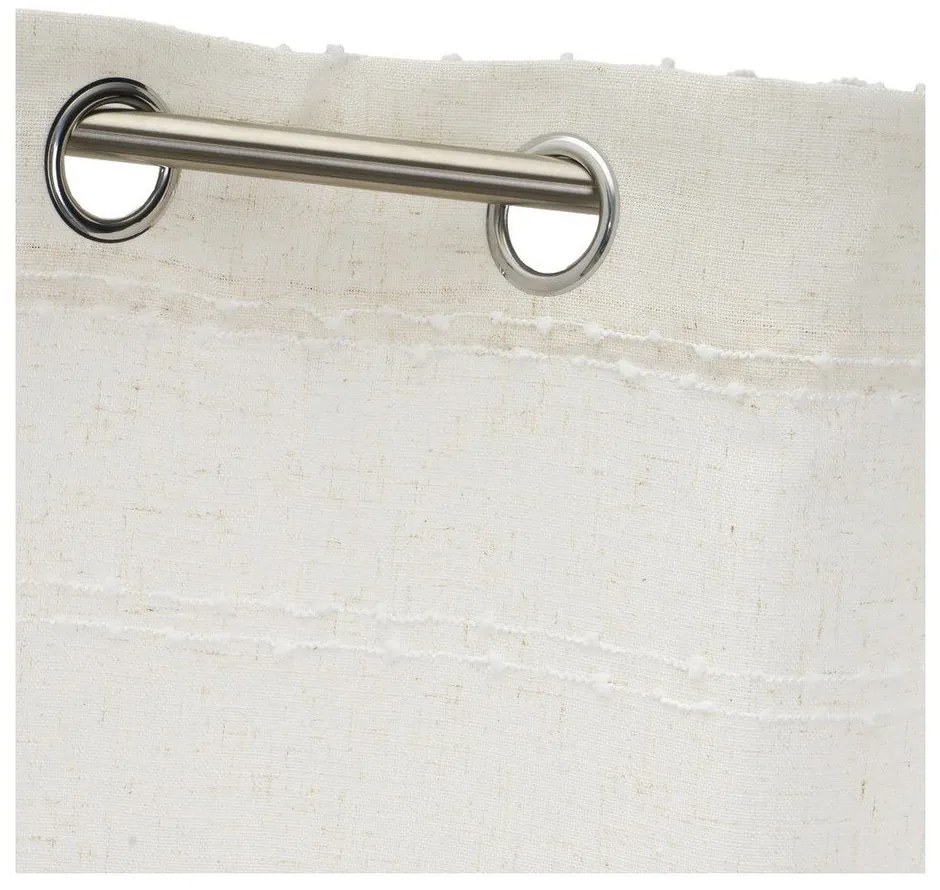 Bielo-béžový záves s prímesou ľanu 140x260 cm Nodes – Casa Selección