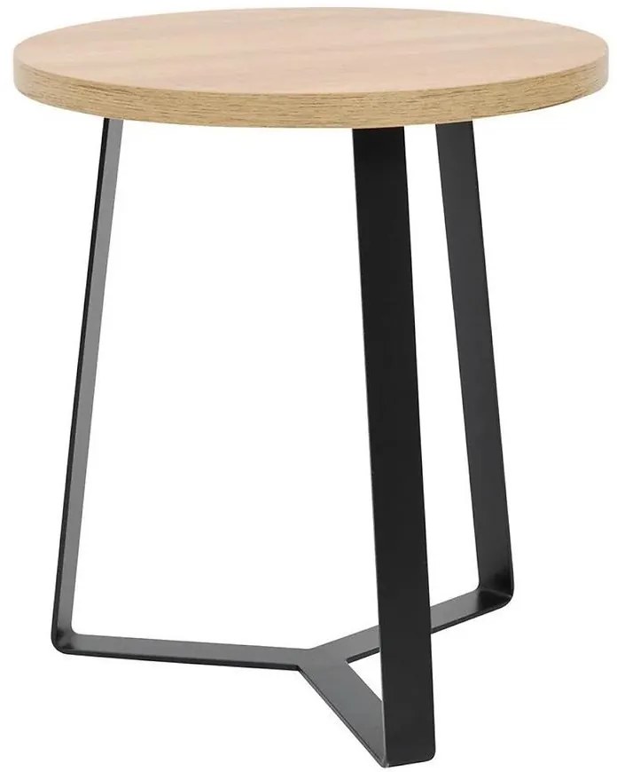 Konferenčný stolík Madox 45x50 Prirodzené /kov