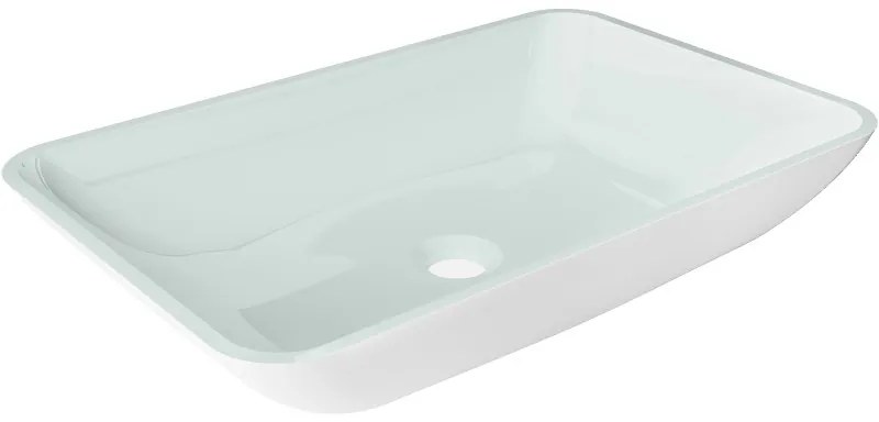 Mexen Megan, sklenené umývadlo na dosku 56 x 36 x 11 cm, biela, 24135630