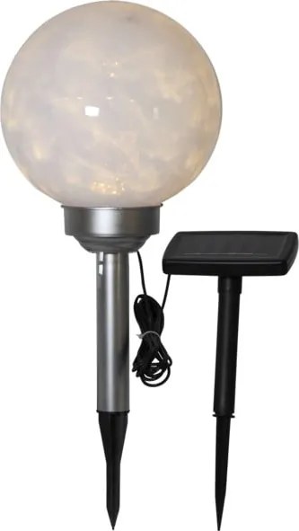 Vonkajšie guľaté solárne LED svietidlo Star Trading Luna, ø 20 cm