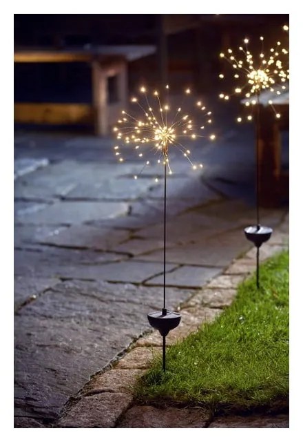 Vonkajšie solárne LED svietidlo s bielymi diódami Star Trading Firework, výška 100 cm