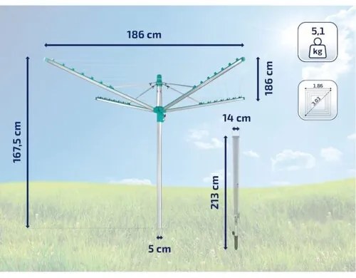 Leifheit LINOMATIC EASY 400 85285 vonkajší sušiak