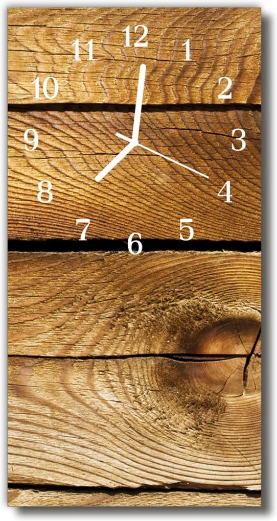 Nástenné hodiny vertikálne  hnedé drevo