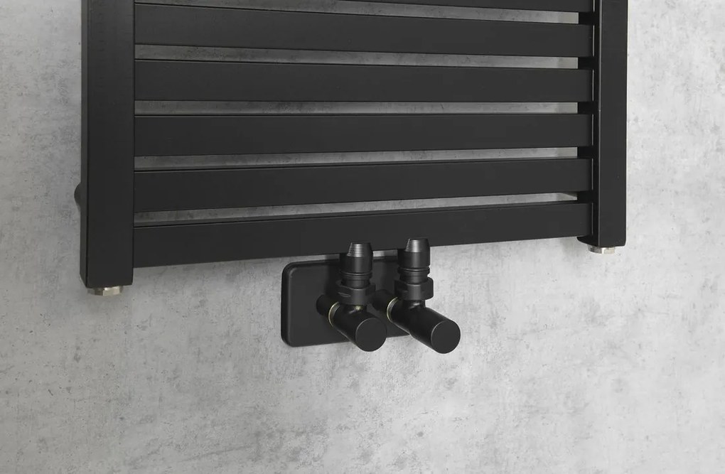 Aqualine Aqualine, TONDI vykurovacie teleso 450x1330 mm, stredové pripojenie, čierna matná, DT476T