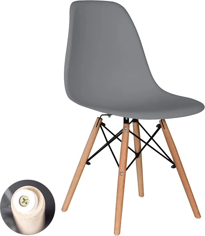 CH Jedálenská stolička Theo - sivá