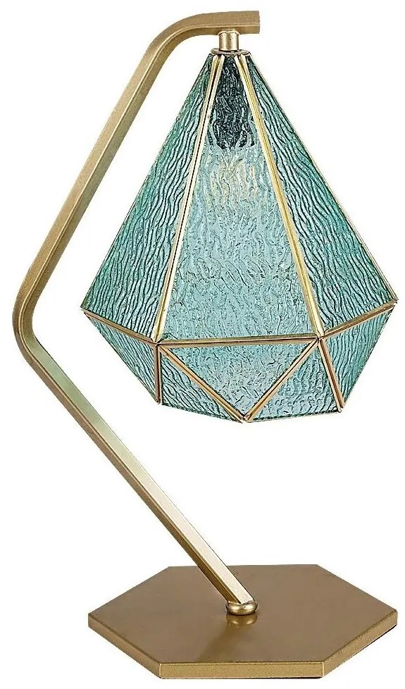 Rabalux 74200 - Stolná lampa NORAH 1xE14/40W/230V zlatá/modrá