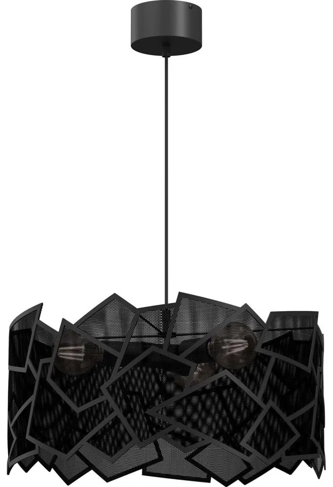 Luster na lanku CAMO 3xE27/15W/230V čierna