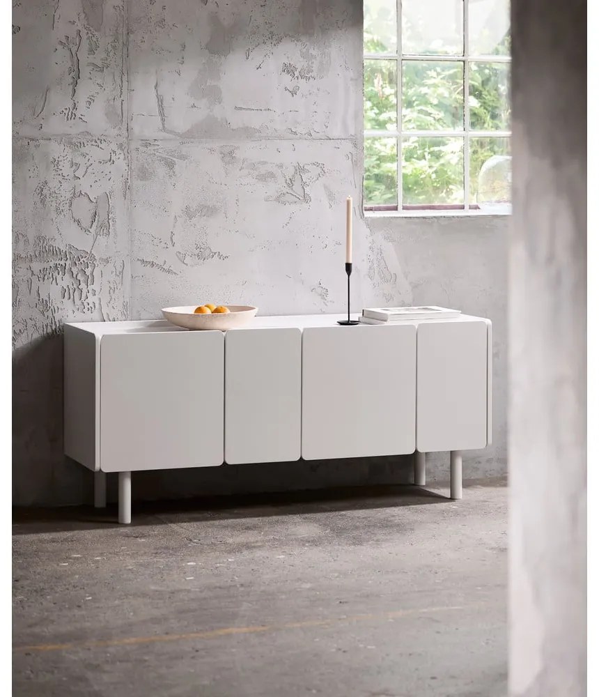 Biela komoda 160x70x45 cm Bera – Unique Furniture