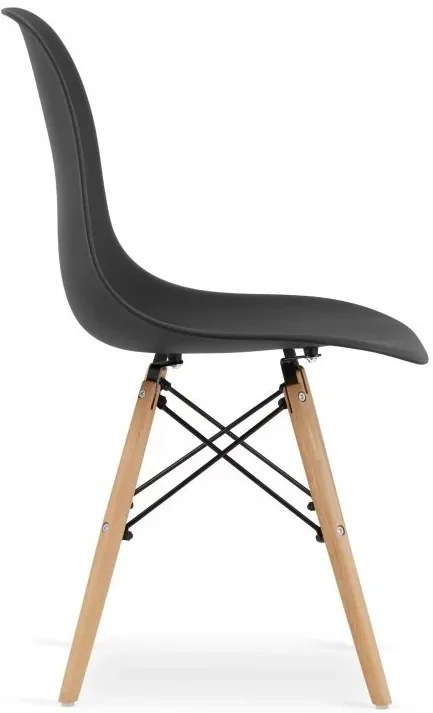 Jedálenská zostava TODI 60cm okrúhly stolový set čierny + 2 stoličky OSAKA čierne