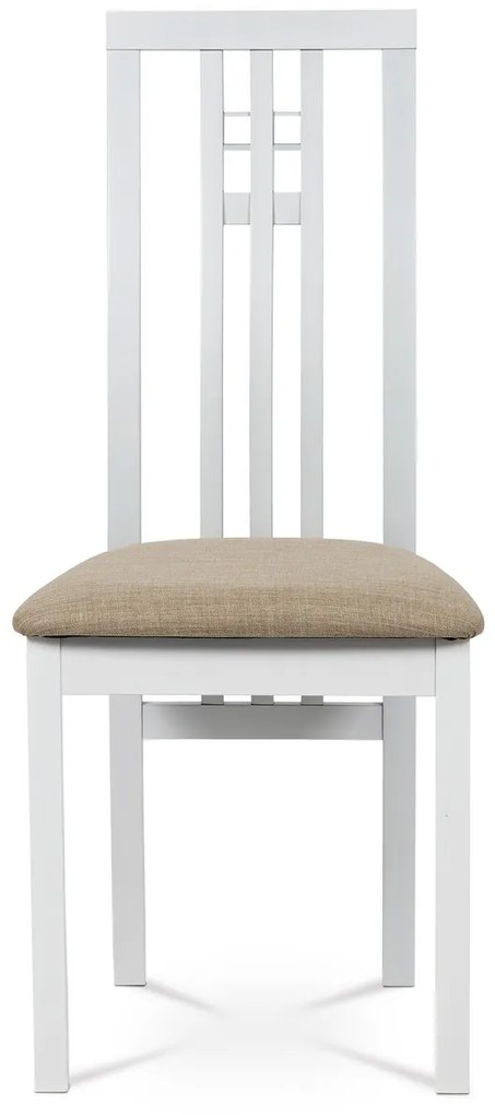 Jedálenská stolička z masívneho dreva BC-2482 WT,biela