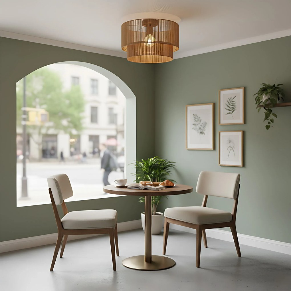 Toolight Toolight, závesné svietidlo 46cm, 1xE27, APP1838-1F, hnedá, OSW-01669